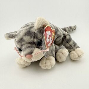 Vintage Ty Beanie Baby Silver the Gray Kitty Cat w/Tags -  Bday 02/11/1999